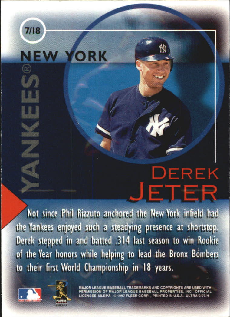 1997 Ultra Fame Game #7 Derek Jeter back image