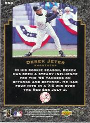 1997 Upper Deck Rock Solid Foundation #RS3 Derek Jeter back image