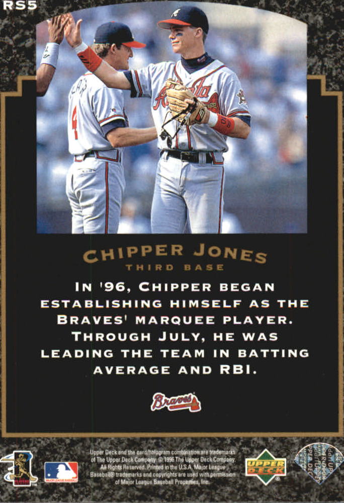 1997 Upper Deck Rock Solid Foundation #RS5 Chipper Jones back image