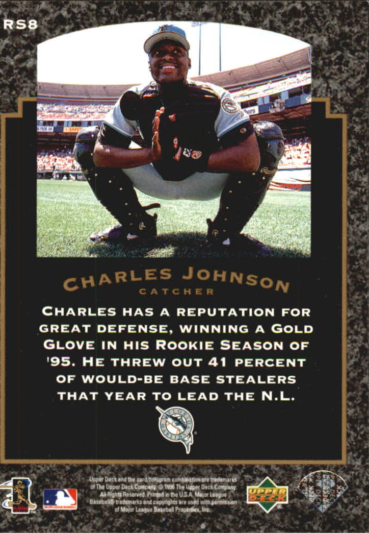 1997 Upper Deck Rock Solid Foundation #RS8 Charles Johnson back image