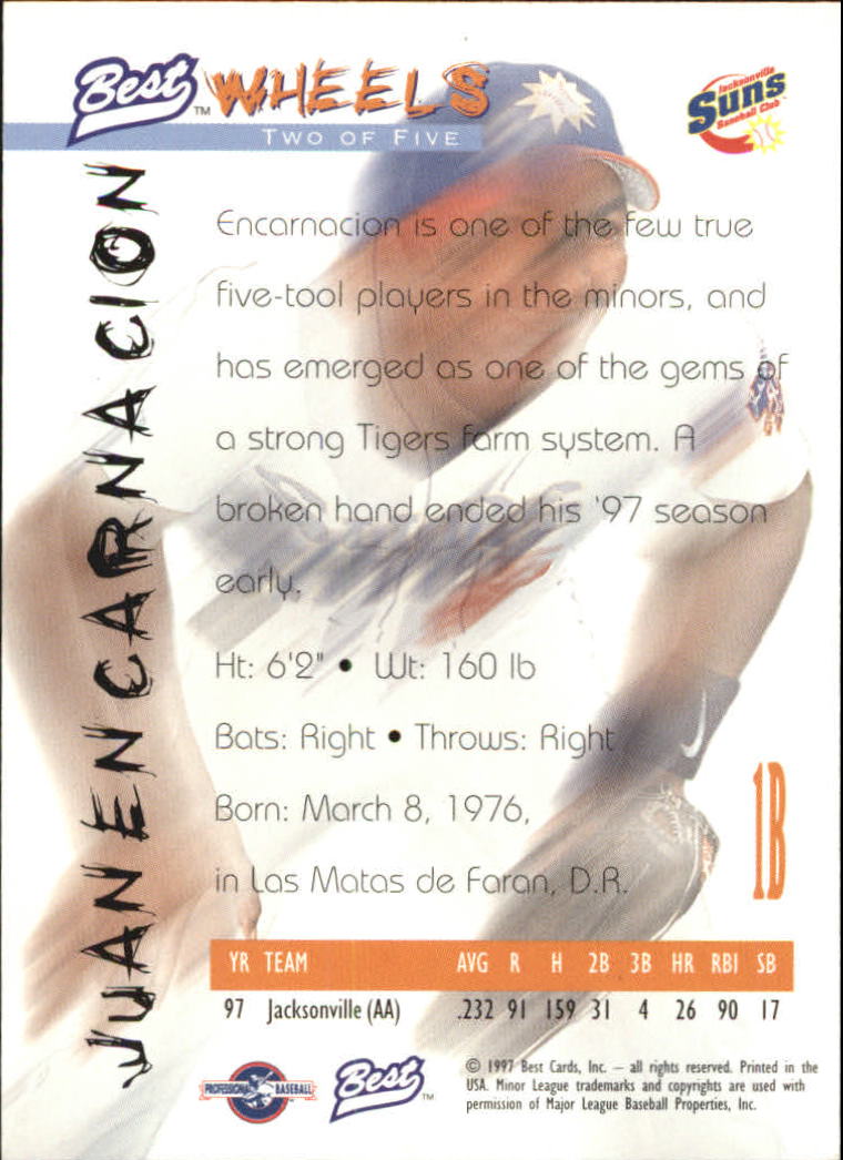 1997 Best Wheels #2 Juan Encarnacion back image