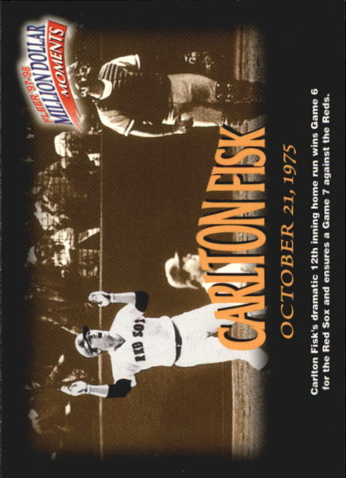1997 Fleer Baseball "Million Dollar Moments" Insert Cards - Picture 79 of 88