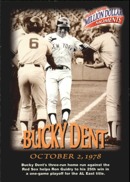 1997 Fleer Baseball "Million Dollar Moments" Insert Cards - Picture 83 of 88