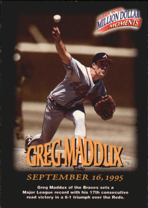 1997 Fleer Baseball "Million Dollar Moments" Insert Cards - Picture 85 of 88