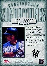 1998 Donruss Signature Significant Signatures #10 Don Mattingly/2000 back image