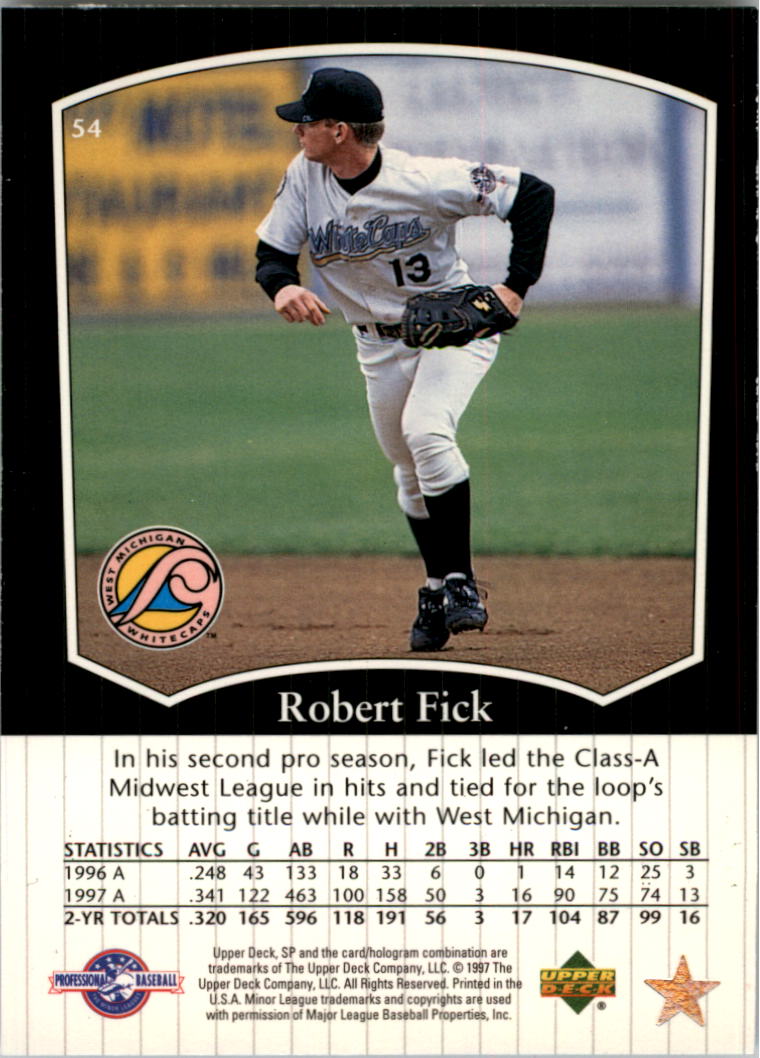 1998 SP Top Prospects #54 Robert Fick back image