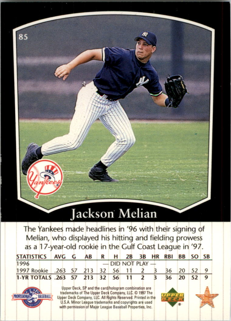 1998 SP Top Prospects #85 Jackson Melian back image