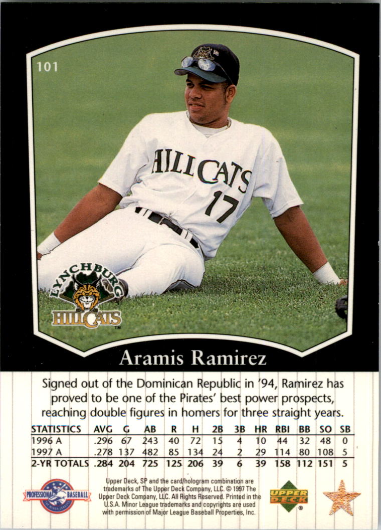 1998 SP Top Prospects #101 Aramis Ramirez back image