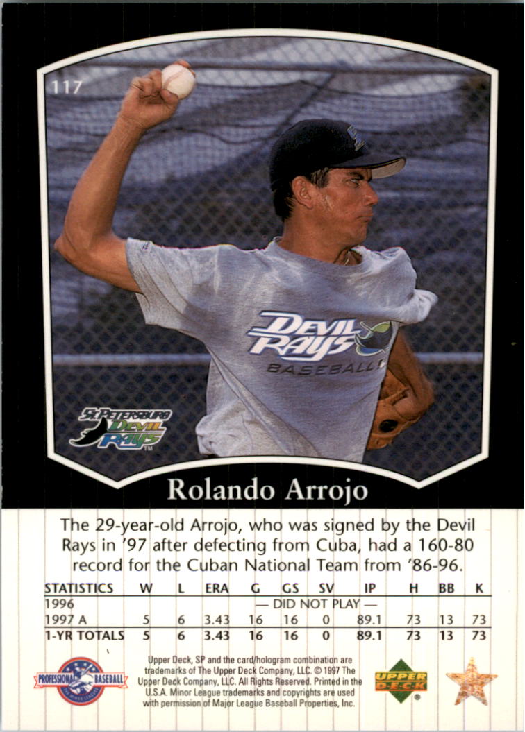 1998 SP Top Prospects #117 Rolando Arrojo back image