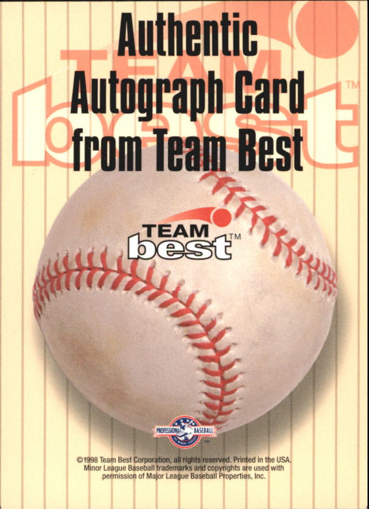 1998 Best Autographs Signature Series #24 Al Hawkins back image
