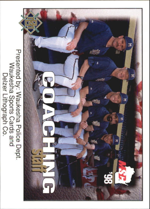 B6090- 1998 Brewers Police Baseball Card #s 1-30 -You Pick- 15+ FREE US SHIP - Picture 58 of 59