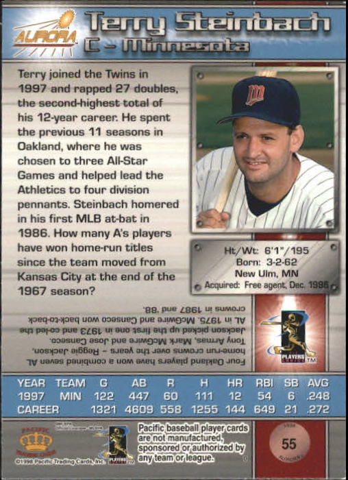 B2386- 1998 Aurora Baseball Card # S 1-200 + Einsätze -du Pick- 15 + Free US - Bild 93 von 463