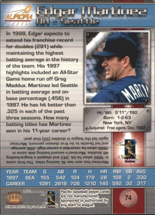 B2386- 1998 Aurora Baseball Card # S 1-200 + Einsätze -du Pick- 15 + Free US - Bild 117 von 463