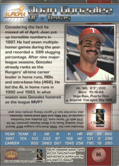 B2386- 1998 Aurora Baseball Card # S 1-200 + Einsätze -du Pick- 15 + Free US - Bild 139 von 463