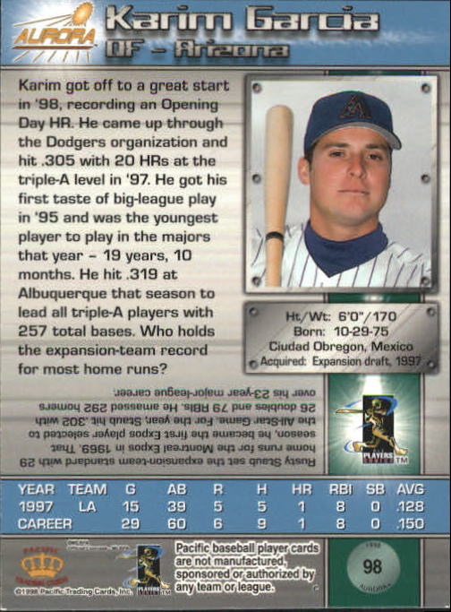 B2386- 1998 Aurora Baseball Card # S 1-200 + Einsätze -du Pick- 15 + Free US - Bild 161 von 463