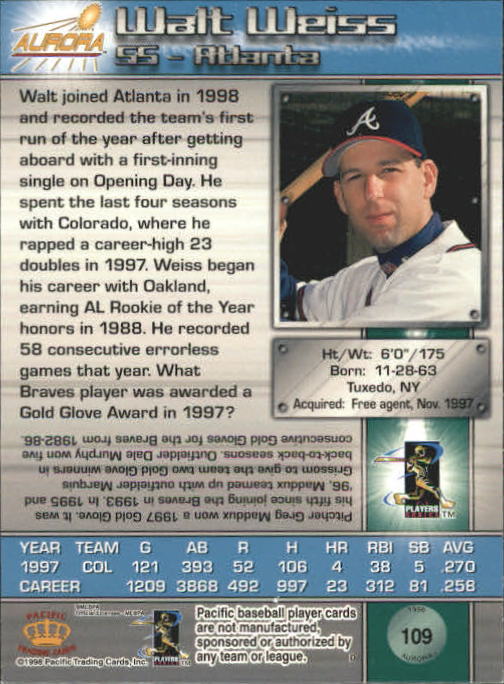 B2386- 1998 Aurora Baseball Card # S 1-200 + Einsätze -du Pick- 15 + Free US - Bild 183 von 463