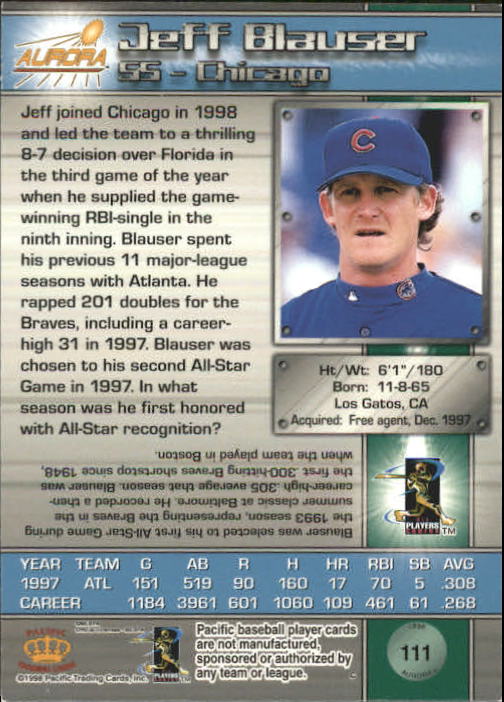 B2386- 1998 Aurora Baseball Card # S 1-200 + Einsätze -du Pick- 15 + Free US - Bild 187 von 463