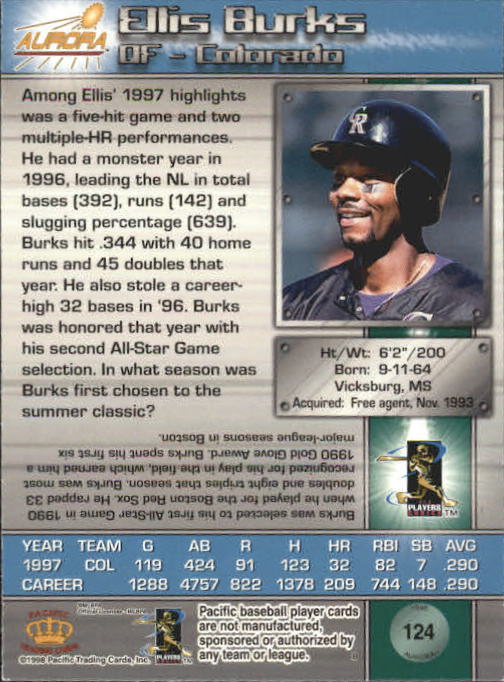 B2386- 1998 Aurora Baseball Card # S 1-200 + Einsätze -du Pick- 15 + Free US - Bild 213 von 463