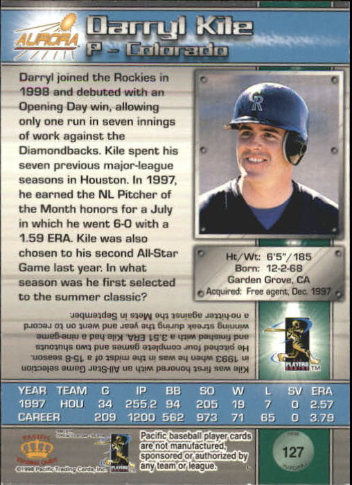 B2386- 1998 Aurora Baseball Card # S 1-200 + Einsätze -du Pick- 15 + Free US - Bild 219 von 463
