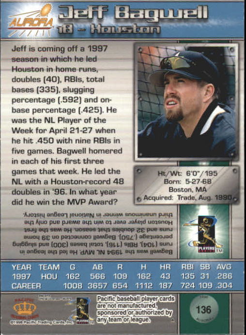B2386- 1998 Aurora Baseball Card # S 1-200 + Einsätze -du Pick- 15 + Free US - Bild 237 von 463