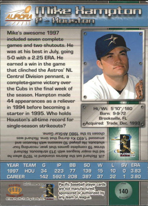 B2386- 1998 Aurora Baseball Card # S 1-200 + Einsätze -du Pick- 15 + Free US - Bild 245 von 463