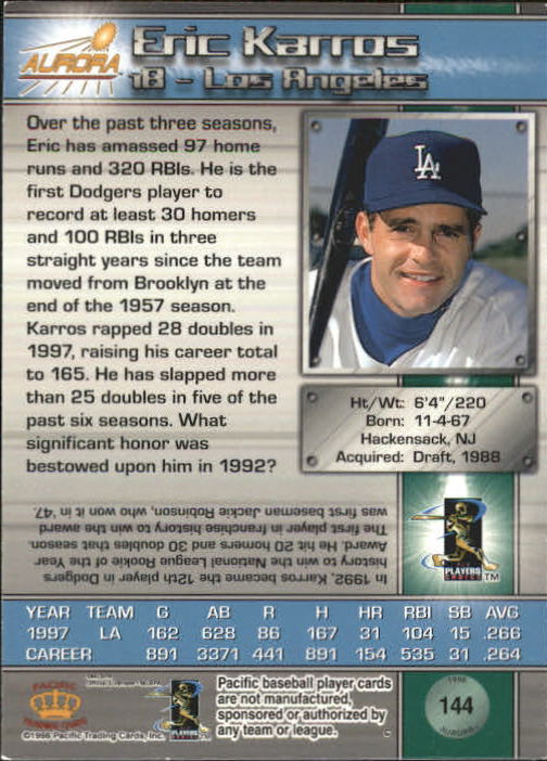 B2386- 1998 Aurora Baseball Card # S 1-200 + Einsätze -du Pick- 15 + Free US - Bild 253 von 463
