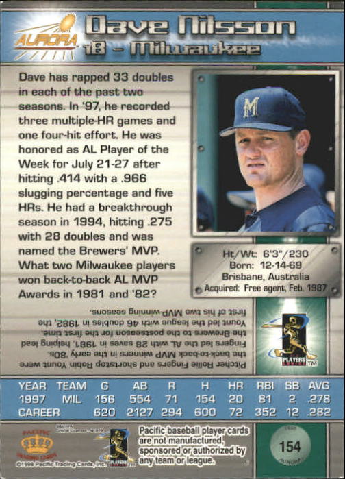 B2386- 1998 Aurora Baseball Card # S 1-200 + Einsätze -du Pick- 15 + Free US - Bild 273 von 463