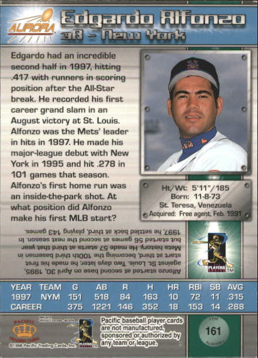 B2386- 1998 Aurora Baseball Card # S 1-200 + Einsätze -du Pick- 15 + Free US - Bild 287 von 463