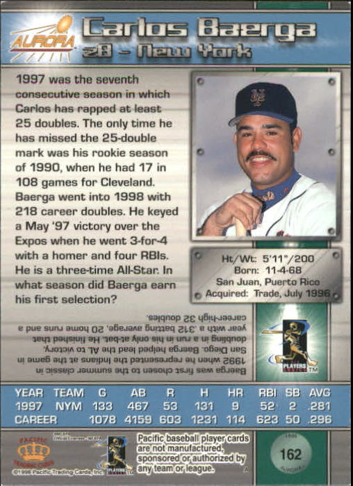 B2386- 1998 Aurora Baseball Card # S 1-200 + Einsätze -du Pick- 15 + Free US - Bild 289 von 463