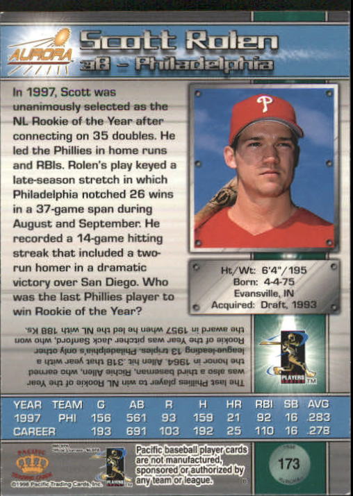 B2386- 1998 Aurora Baseball Card # S 1-200 + Einsätze -du Pick- 15 + Free US - Bild 311 von 463