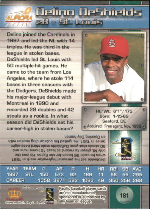 B2386- 1998 Aurora Baseball Card # S 1-200 + Einsätze -du Pick- 15 + Free US - Bild 327 von 463