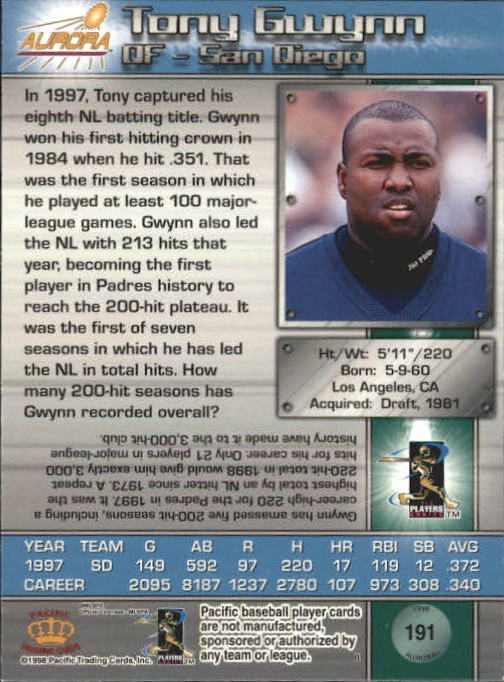 B2386- 1998 Aurora Baseball Card # S 1-200 + Einsätze -du Pick- 15 + Free US - Bild 347 von 463