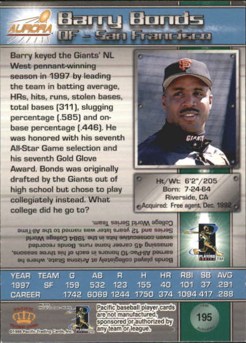 B2386- 1998 Aurora Baseball Card # S 1-200 + Einsätze -du Pick- 15 + Free US - Bild 355 von 463