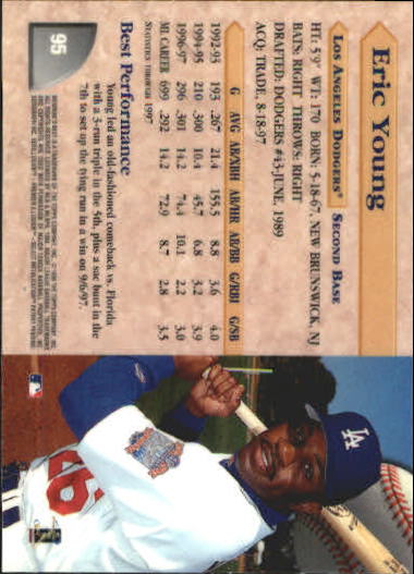 1998 Bowman's Best #95 Eric Young back image