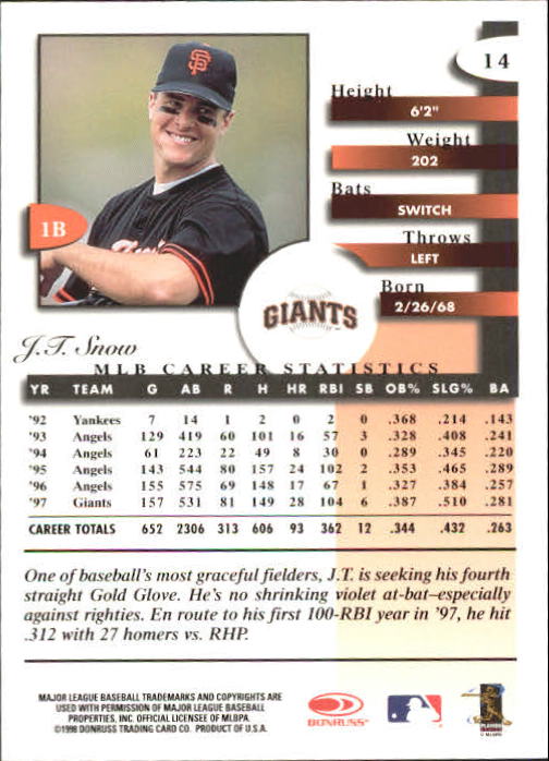 A4227- 1998 Donruss Signature BB #s 1-140 +Inserts -You Pick- 15+ FREE US SHIP - Picture 29 of 301