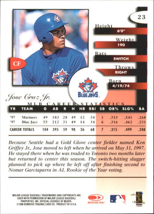 A4227- 1998 Donruss Signature BB #s 1-140 +Inserts -You Pick- 15+ FREE US SHIP - Picture 47 of 301