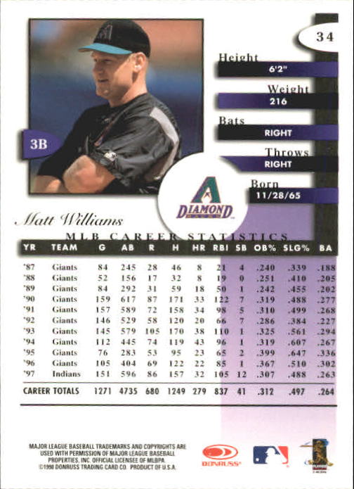 A4227- 1998 Donruss Signature BB #s 1-140 +Inserts -You Pick- 15+ FREE US SHIP - Picture 69 of 301