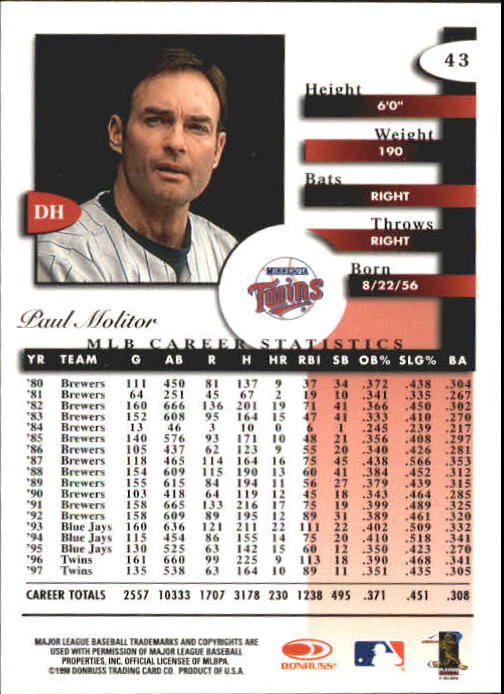A4227- 1998 Donruss Signature BB #s 1-140 +Inserts -You Pick- 15+ FREE US SHIP - Picture 87 of 301