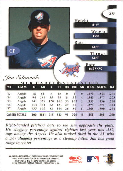 A4227- 1998 Donruss Signature BB #s 1-140 +Inserts -You Pick- 15+ FREE US SHIP - Picture 101 of 301