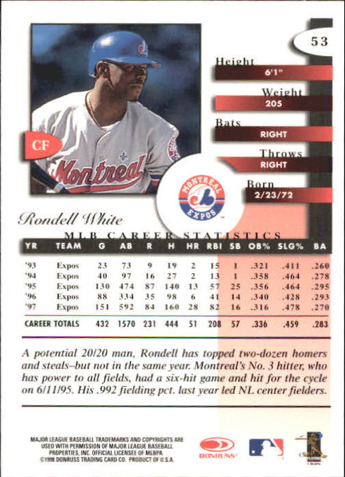 A4227- 1998 Donruss Signature BB #s 1-140 +Inserts -You Pick- 15+ FREE US SHIP - Picture 107 of 301