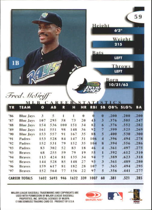 A4227- 1998 Donruss Signature BB #s 1-140 +Inserts -You Pick- 15+ FREE US SHIP - Picture 119 of 301