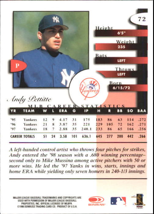 A4227- 1998 Donruss Signature BB #s 1-140 +Inserts -You Pick- 15+ FREE US SHIP - Picture 145 of 301