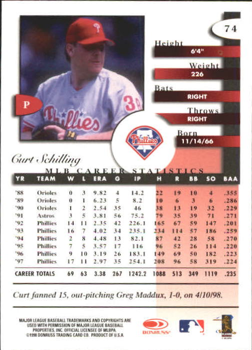 A4227- 1998 Donruss Signature BB #s 1-140 +Inserts -You Pick- 15+ FREE US SHIP - Picture 149 of 301