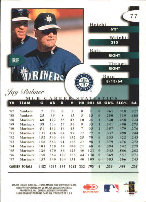 A4227- 1998 Donruss Signature BB #s 1-140 +Inserts -You Pick- 15+ FREE US SHIP - Picture 155 of 301