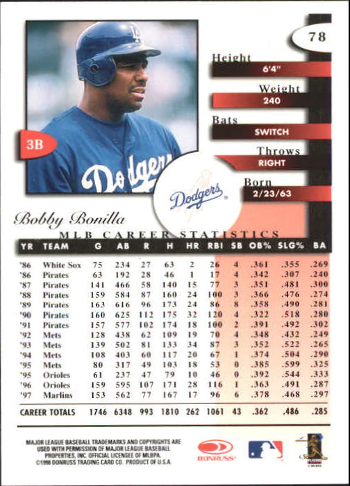 A4227- 1998 Donruss Signature BB #s 1-140 +Inserts -You Pick- 15+ FREE US SHIP - Picture 157 of 301