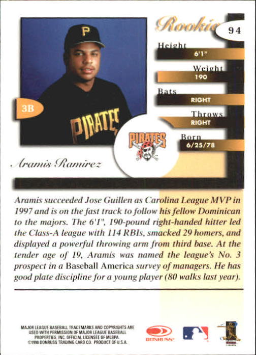 A4227- 1998 Donruss Signature BB #s 1-140 +Inserts -You Pick- 15+ FREE US SHIP - Picture 189 of 301