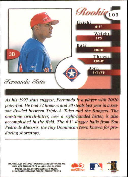 A4227- 1998 Donruss Signature BB #s 1-140 +Inserts -You Pick- 15+ FREE US SHIP - Picture 206 of 301