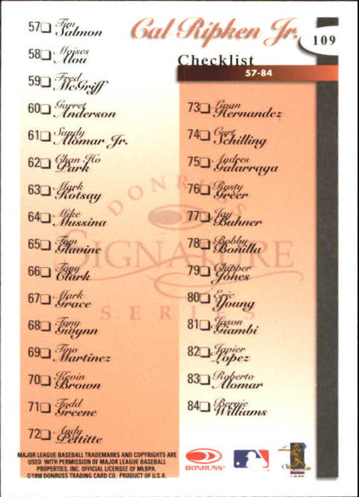 A4227- 1998 Donruss Signature BB #s 1-140 +Inserts -You Pick- 15+ FREE US SHIP - Picture 218 of 301