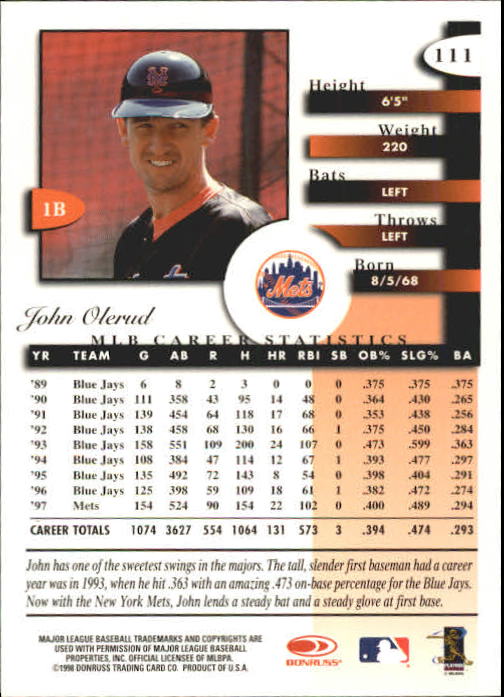 A4227- 1998 Donruss Signature BB #s 1-140 +Inserts -You Pick- 15+ FREE US SHIP - Picture 222 of 301