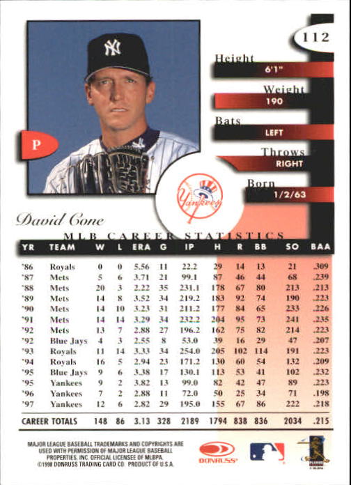 A4227- 1998 Donruss Signature BB #s 1-140 +Inserts -You Pick- 15+ FREE US SHIP - Picture 224 of 301